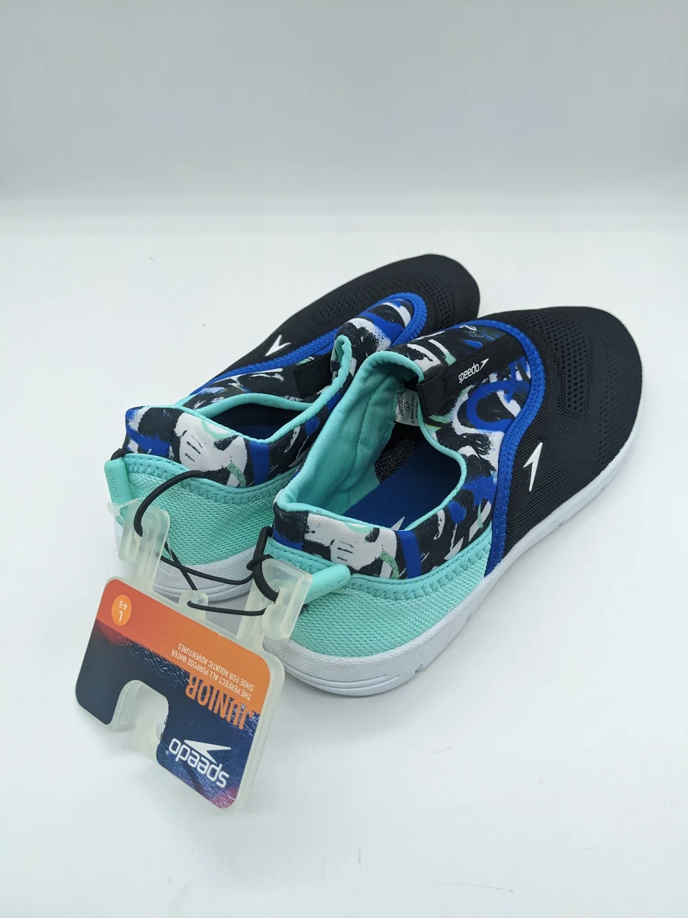 Speedo Teal and Black Junior Water Shoes